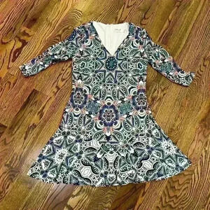 Eliza J Paisley FULLY Lined Dress Size 4P